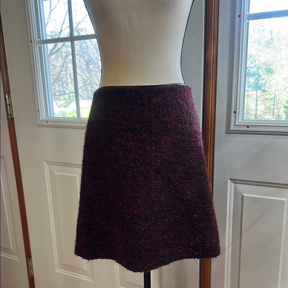 Betsey Johnson Elegant Black and Metallic Red Skirt